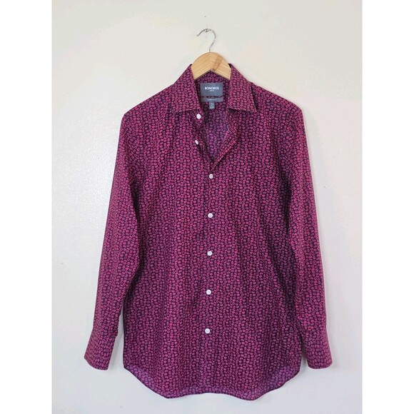 Bonobos Tailored Slim Fit Shirt Mens 15.5 / 33 Button Down Stretch Kisses - Picture 10 of 10